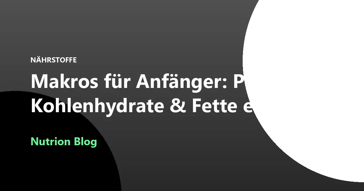 Makros für Anfänger: Protein, Kohlenhydrate & Fette erklärt